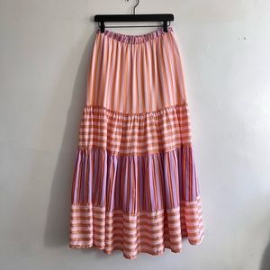 Anthropologie Dolan Striped Tiered Skirt